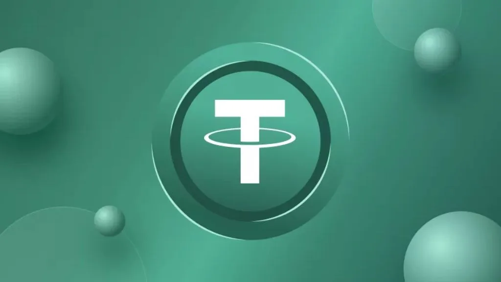 نماد تنهای سبز رنگ تتر