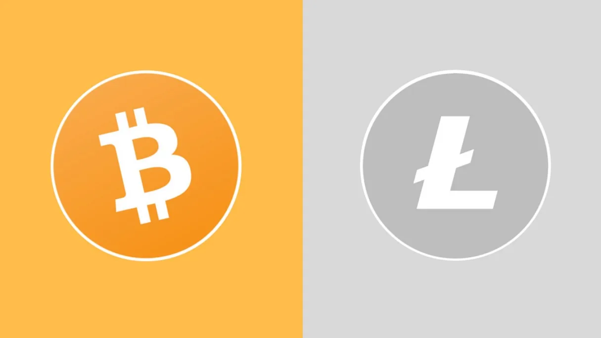 لوگوی بیت کوین در کنار لایت کوین