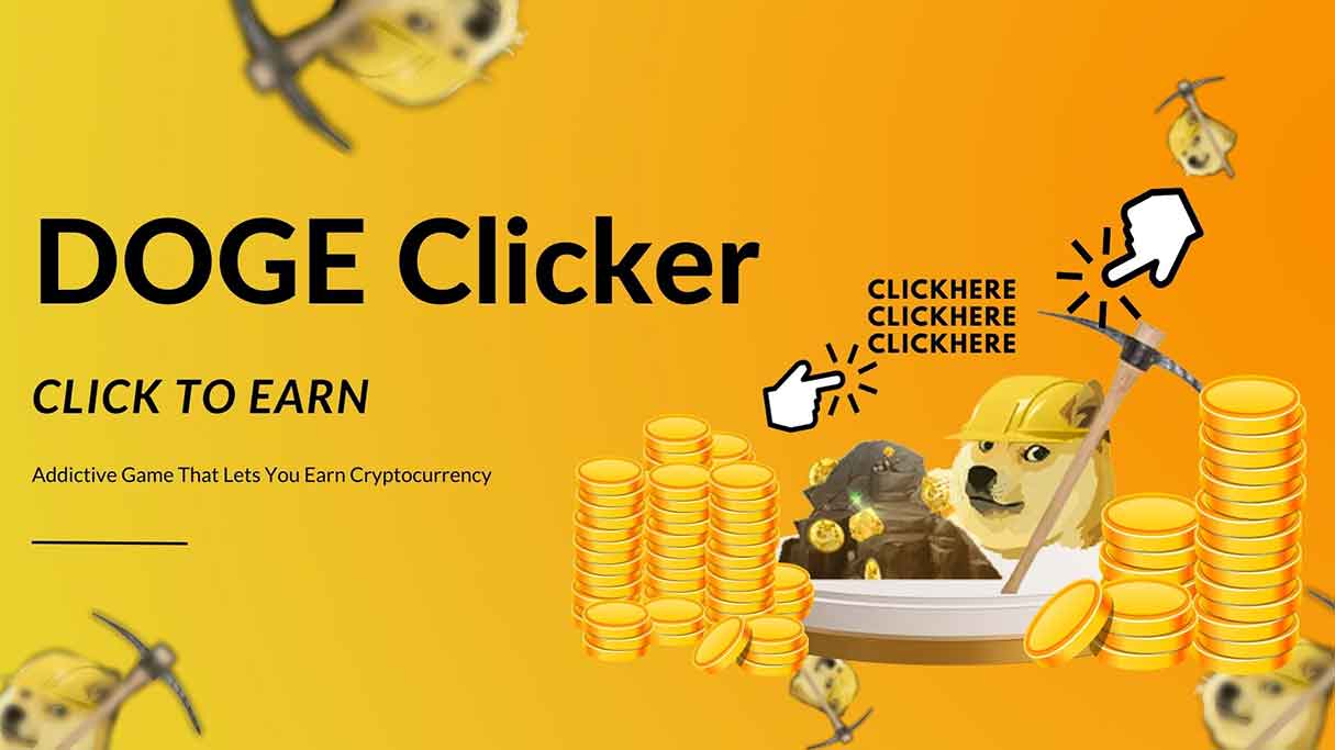 بازی (Doge Clicker) رایگان از دیجیتال، یک بازی کلیکر Idle است که در آن بازیکنان با کلیک روی صفحه، Dogecoin به دست می‌آورند.