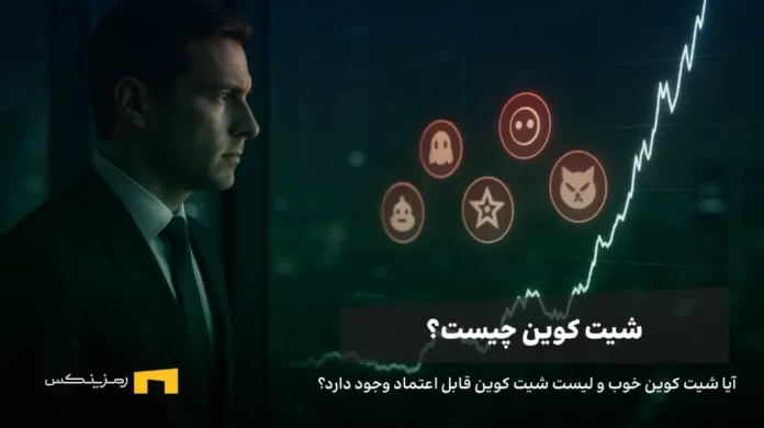 Ramzinex_BlogCover_V1 لوگوی شت کوین ها روی یک نمودار