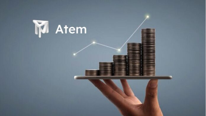 atem-token-price-rise لوگو آتم در کنار چارت رشدی تحلیل قیمت