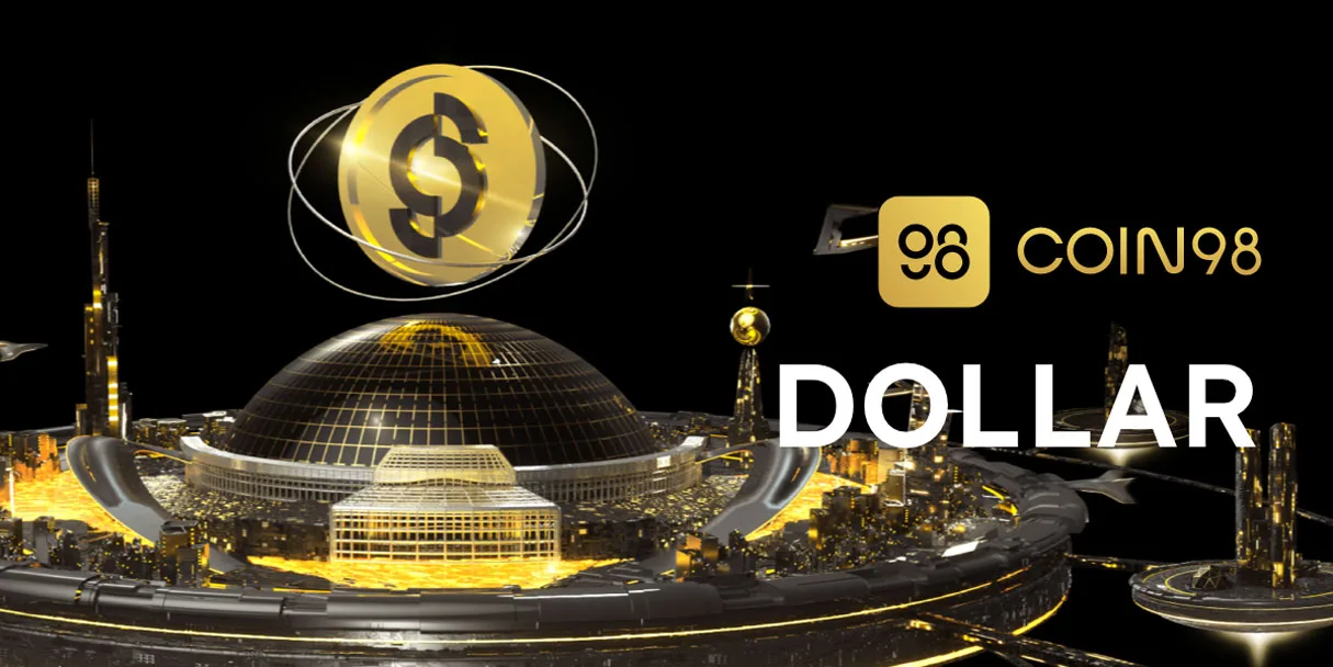 طراحی Coin98 dollar پس زمینه مشکی