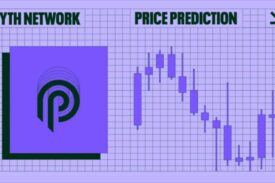 تحلیل ارز پایث نتورک با تصویر کوین PYTH روی پس زمینه بنفش و نمودار قیمتی