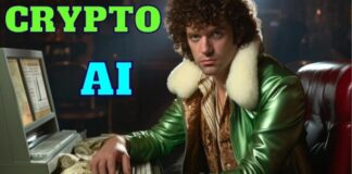 ارزهای هوش مصنوعی و متاورس در راس بازار ارزهای دیجیتال طراحی پوستر crypto ai