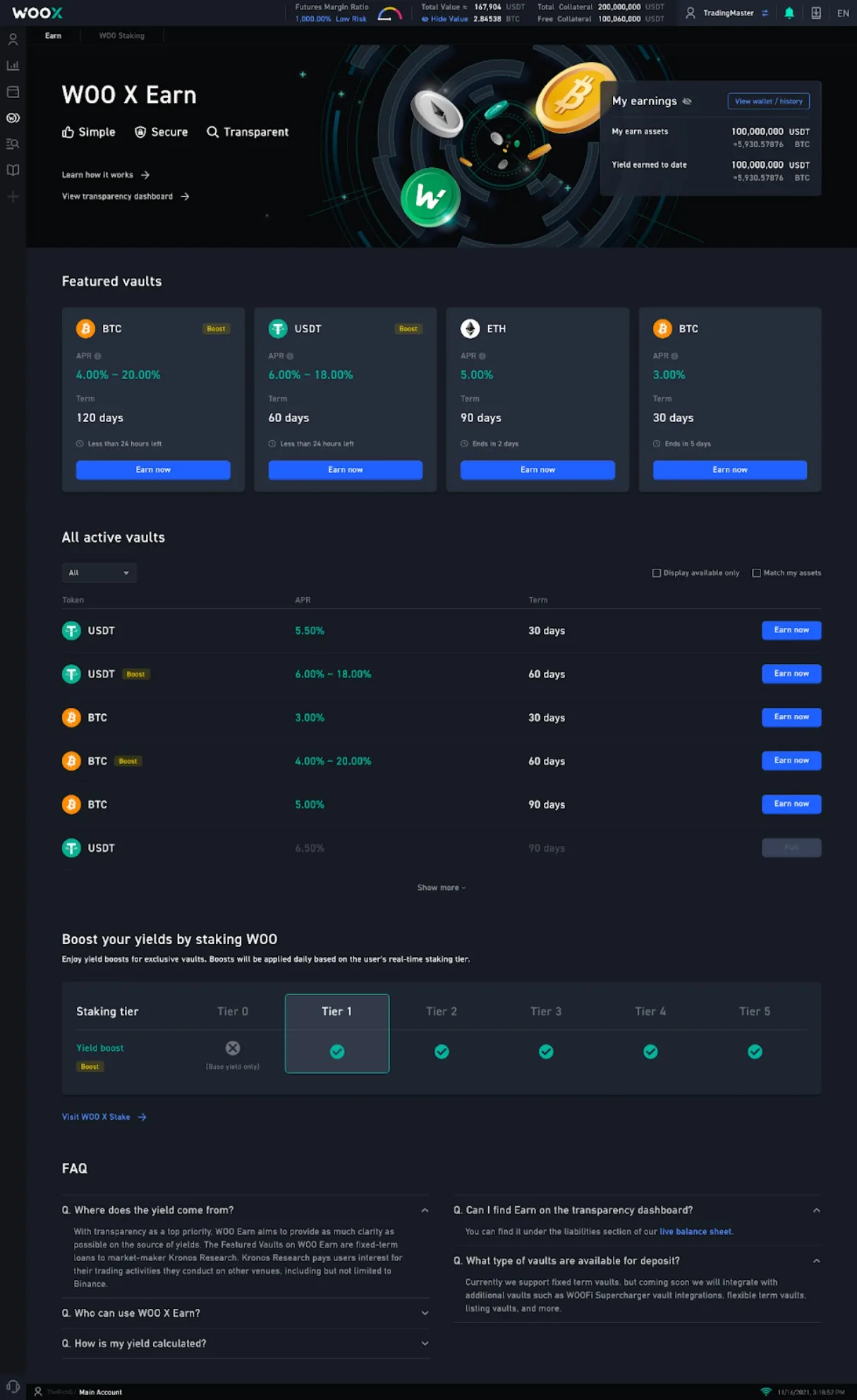 woo x earn محیط اپ