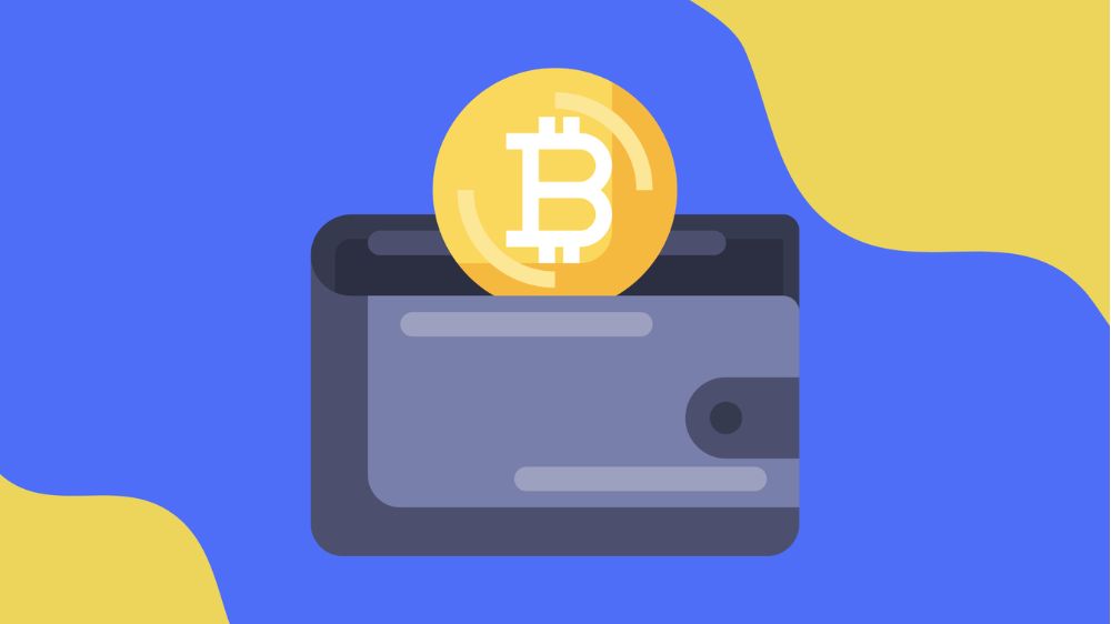 یک سکه بیت کوین در حال ورود به امن ترین کیف پول ارز دیجیتال