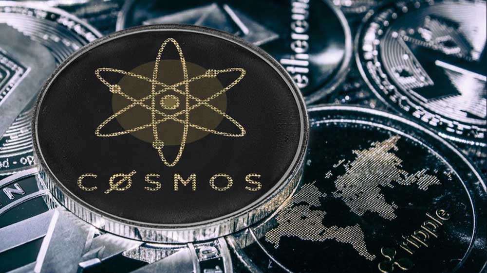 سکه ای با نوشته حک شده Cosmos  به عنوان ارز دیجیتال ATOM