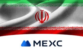 پرچم ایران و لوگوی صرافی MEXC