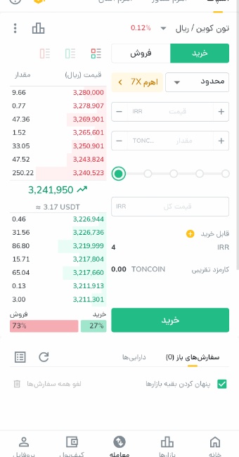 خرید تون در رمزینکس