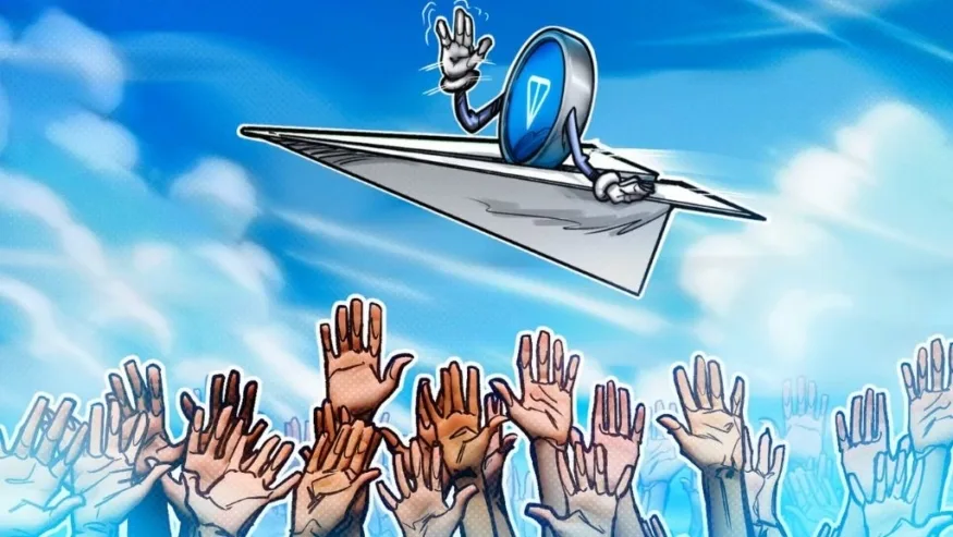تون کوین سوار بر تلگرام در حال پرواز