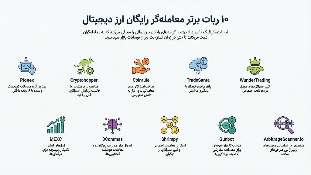 ده ربات رایگان خارجی