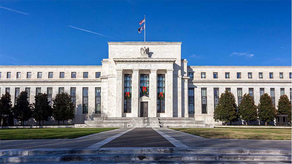 نمایی از ساختمان بانک مرکزی فدرال رزرو امریکا