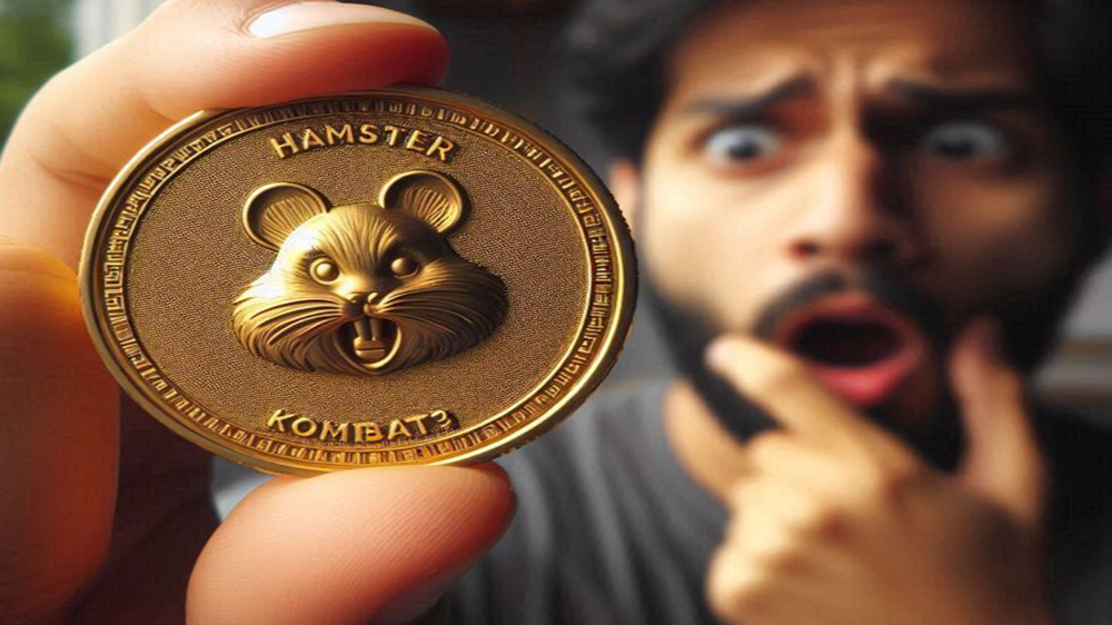 سکه همستر کامبت در دست فردی متعجب