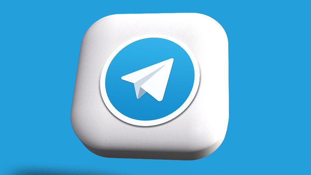 لوگو تلگرام طراحی سه بعدی