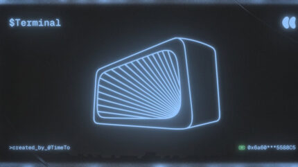 نماد بازی تلگرامی ترمینال در صفحه‌ای سیاه