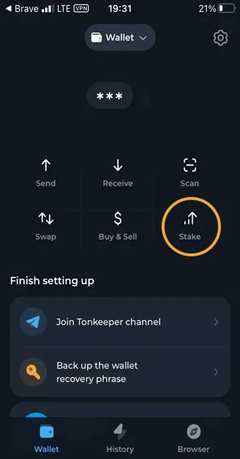صفحه‌ی اصلی کیف پول تون کیپر