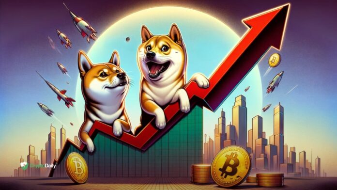 shiba-ino-coin-n-an-arrow دوسگ شبیا سوار برنمودار