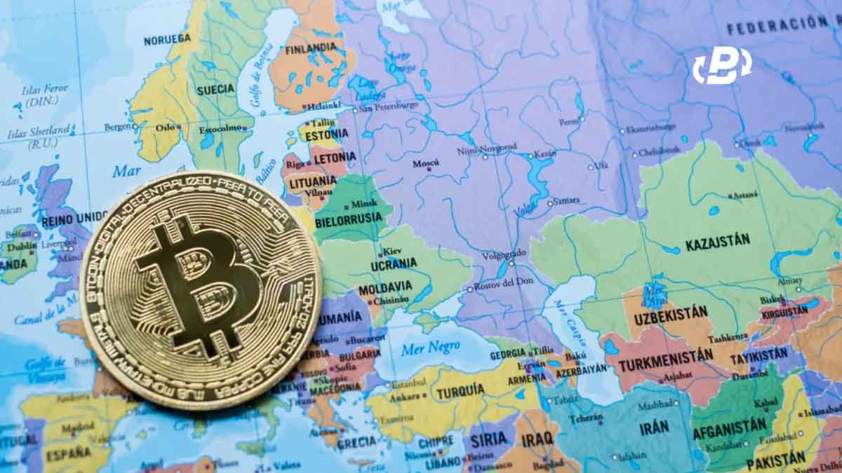 کشورهای پذیرنده بیت کوین کدامند؟ تصویر بیت کوین روی یک نقشه جهان