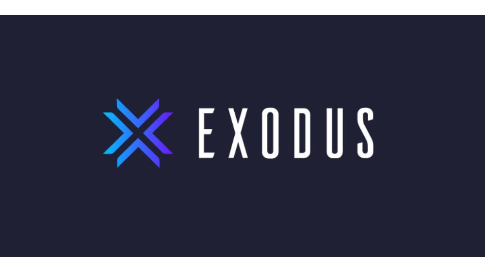 لوگوی کیف پول Exodus با پس زمینه مشکی