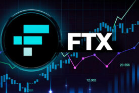 نماد ارز دیجیتال FTX در میان صفحه.