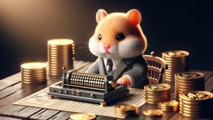 hamster-golden-coins همستر در حال حساب و کتاب بین سکههای طلا