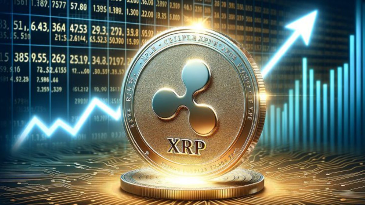 xrp-coin-chart-bg سکه طلایی با نماد ریپل xrp