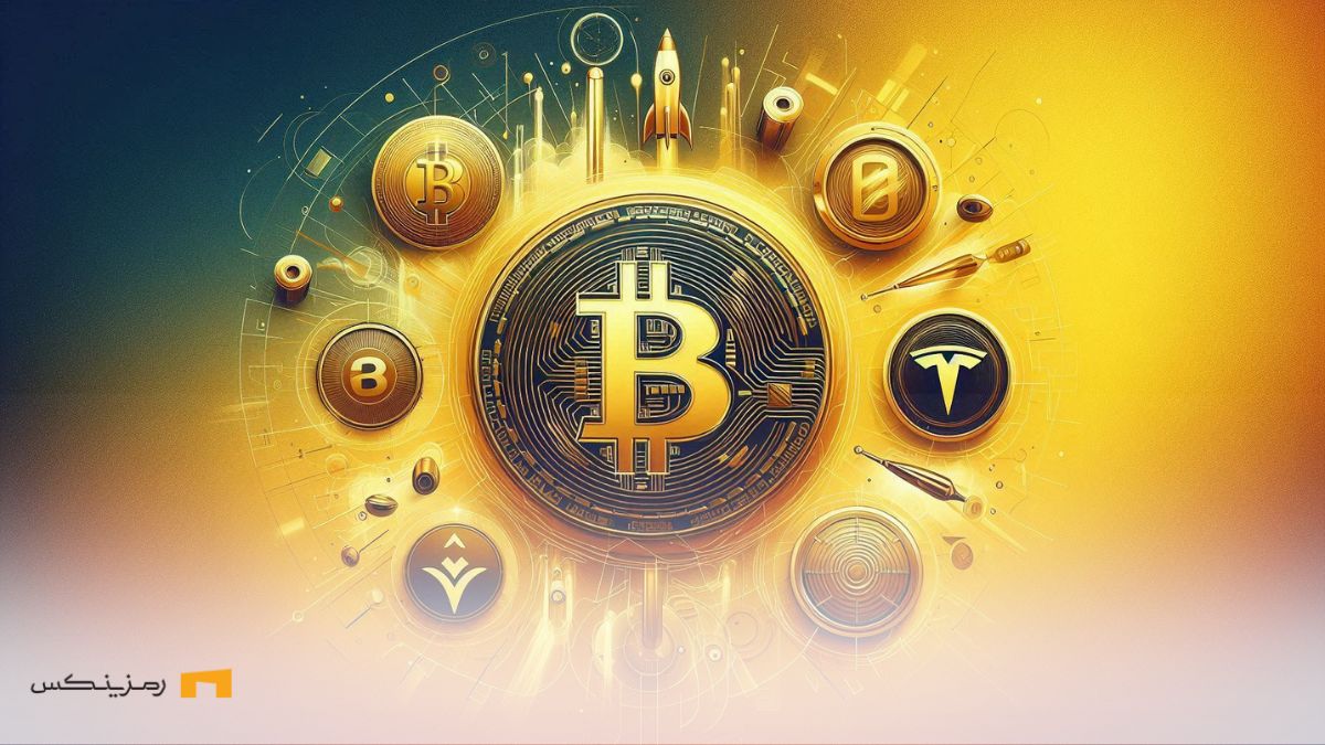 heres-how-much-bitcoin-btc-elon-musks-tesla-and-spacex-currently-hodls بیت کوین در وسط و اطرف آن تسلا و اسپیس اکس