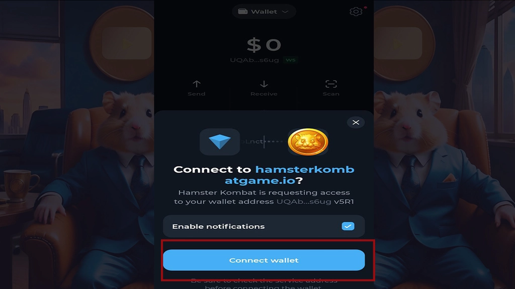 اتصال کیف پول تون کیپر به بازی همستر کامبت