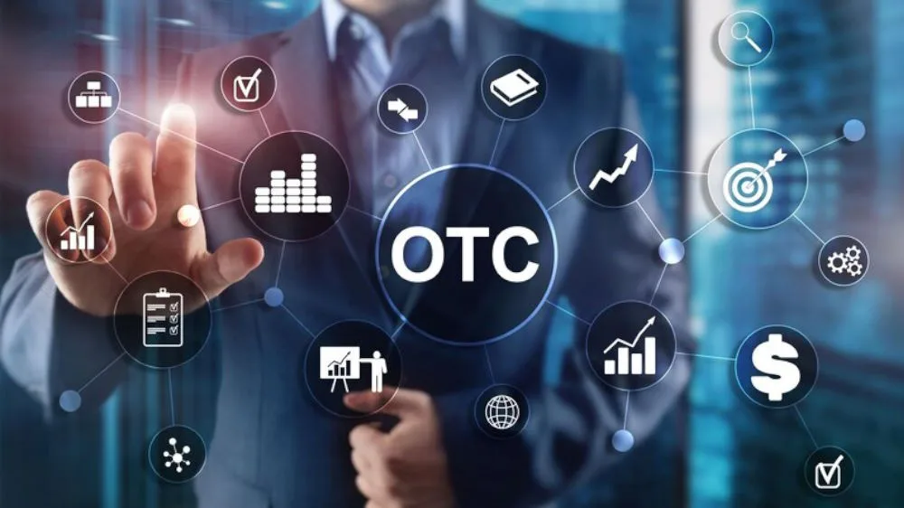 پوستر صرافی otc با نمادهای مالی