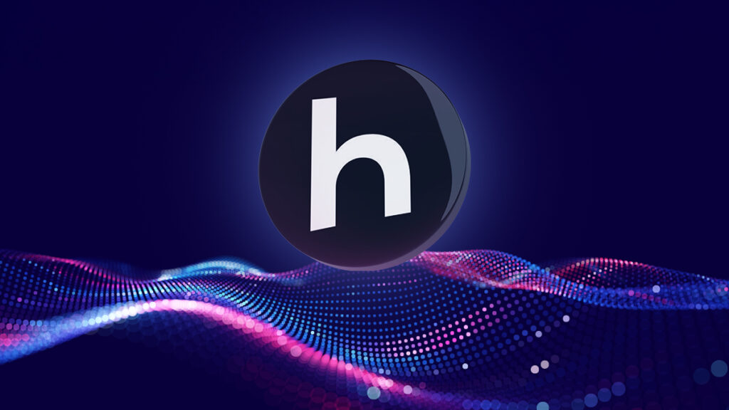 لوگوی ارز دیجیتال هیومنز ای آی در پسزمینه سرمهای