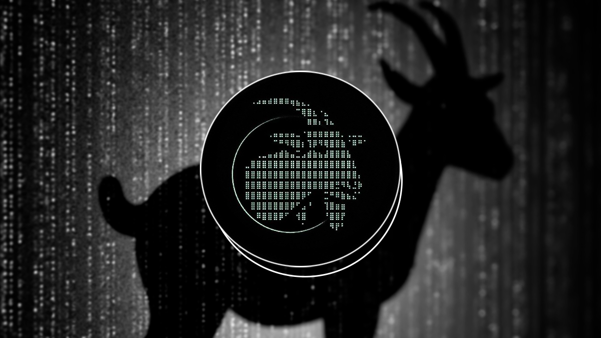 گوتسئوس ماکسیموس (GOAT) در رمزینکس لیست شد! لوگوی گوتسئوس ماکسیموس (GOAT) در پس زمینه سیاه سفید