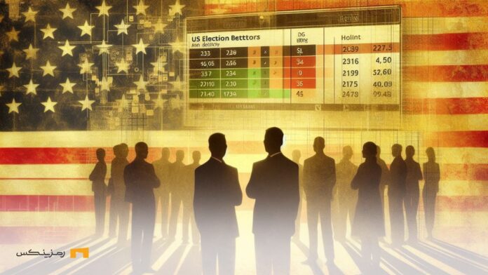 Doubt-in-whales-betting-polymarket-US-election تردید در احتمالات پلتفرم شرطبندی Polymarket برای انتخبات آمریکا