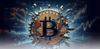 رکورد ۶۵۰ میلیون دلار لیکویید بیت کوین؛ اصلاح قیمت در راه است بیکوین تیکه شکسته نمودار