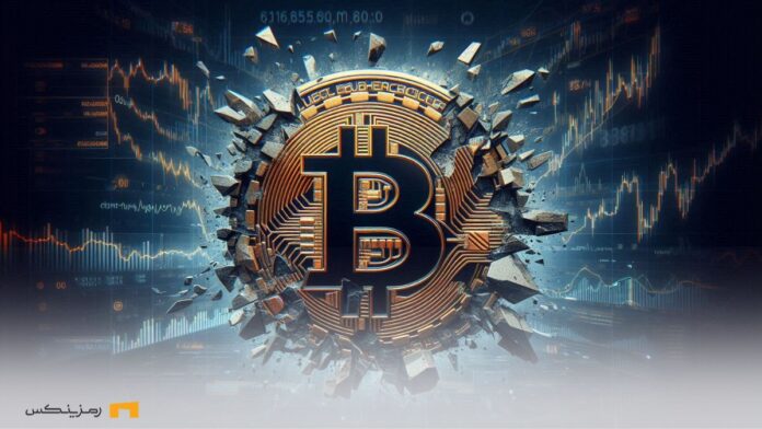 bitcoin-record-650-million-liquidations-pullback-coming بیکوین تیکه شکسته نمودار