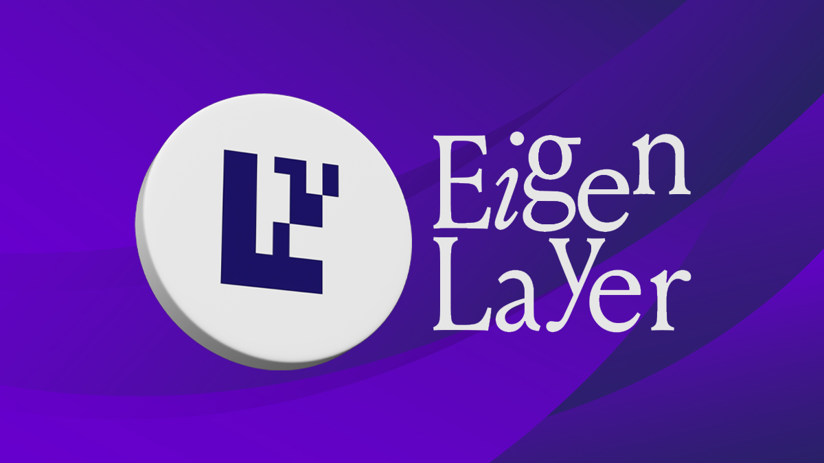 ایگن لیر (EIGEN) در رمزینکس لیست شد! لوگوی ایگن لیر در پسزمینه بنفش