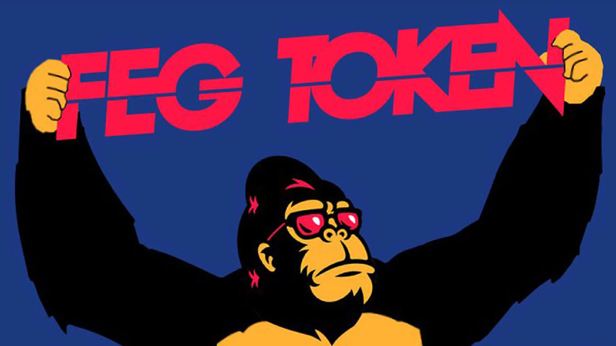 ارز فگ چیست؟ معرفی کامل ارز دیجیتال Feg گوریلی که نوشتهی «توکن فگ» را به دست گرفته است.