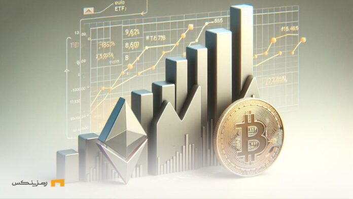 record-entry-ETH-ETFs-hit-same-time-increase-entry-BTC-ETFs رکورد جریان ورودی ETF های اتریوم زده شد