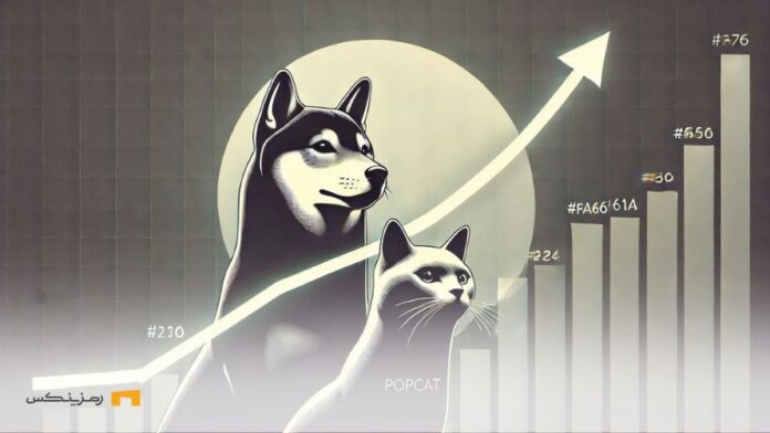Shiba-and-Pop-Cat-lead-rise-memecoins رشد چشمگیر پاپ کت و شیبا همراه با رهبری بازار میم کوینها