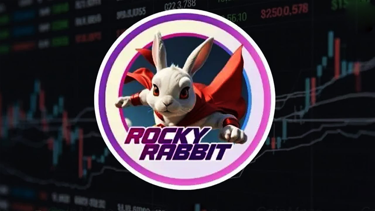 mining-rocky-rabbit نماد راکی ربیت در میان دایرهای بنفش