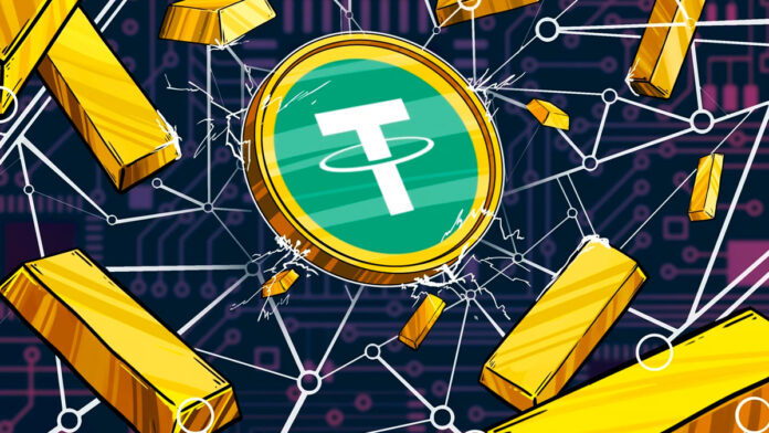 tether-vs-gold تصویر تتر و طلا که نشان از این دارد که تتر بخریم یا طلا