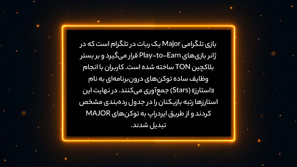 اینفوگرافی توضیح بازی تلگرامی میجر
