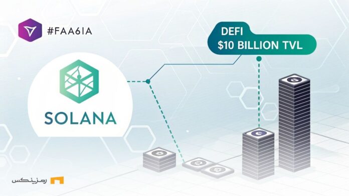 رکورد جدید سولانا در دیفای؛ ۱۰ میلیارد دلار در TVL