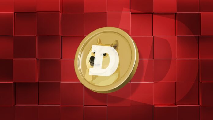 DogeCoin_1200x675 دوج کوین با پس زمینه قرمز