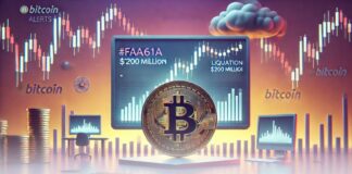 لیکوئید شدن ۲۰۰ میلیون دلار همزمان با سقوط بیت کوین لیکوئید شدن ۲۰۰ میلیون دلار همزمان با سقوط بیت کوین