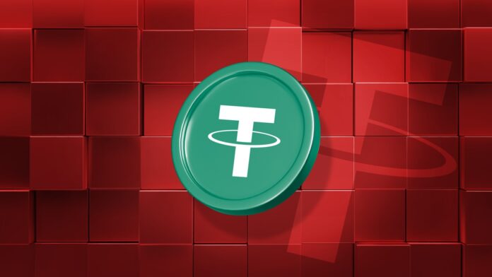 Tether_1200x675 تتر با پس زمینه قرمز
