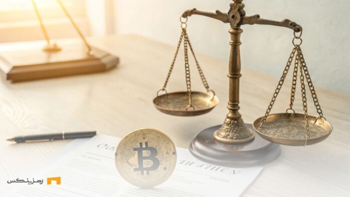 ترازو و سکه بیت کوین