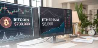 پیشبینی قیمت بیت کوین ۷۰۰ هزار دلار و اتریوم ۸ هزار دلار قیمت بیت کوین ۷۰۰ هزار دلار و اتریوم ۸ هزار دلار