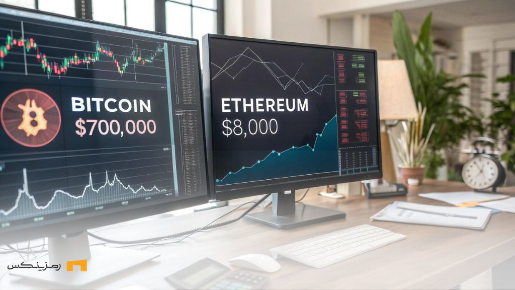 پیشبینی قیمت بیت کوین ۷۰۰ هزار دلار و اتریوم ۸ هزار دلار قیمت بیت کوین ۷۰۰ هزار دلار و اتریوم ۸ هزار دلار