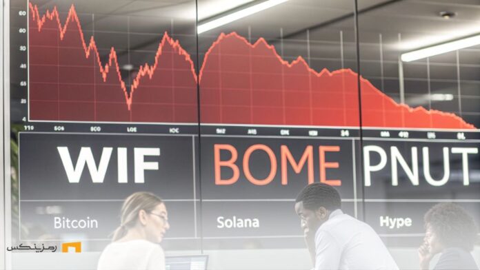 meme-coin-crash-wif-bome-pnut سقوط میم کوین ها