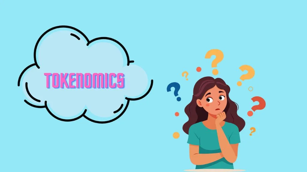 یک دختر در حال فکر کردن به توکنومیکس